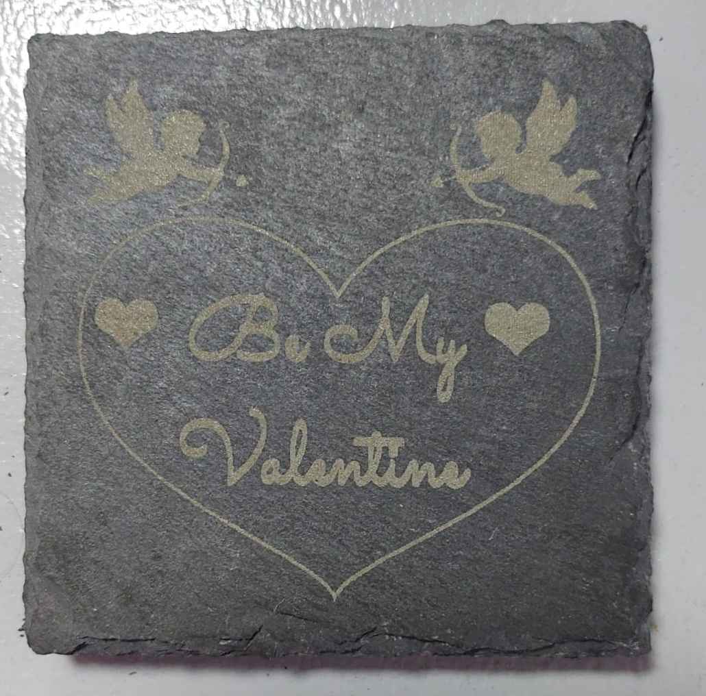 Be My Valentine Slate Coaster